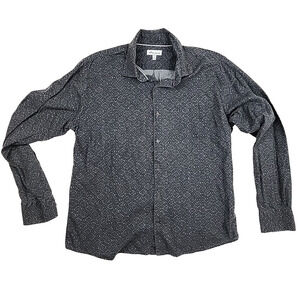 Peter Millar Gray Long Sleeve Button Down Shirt Mens Sz L